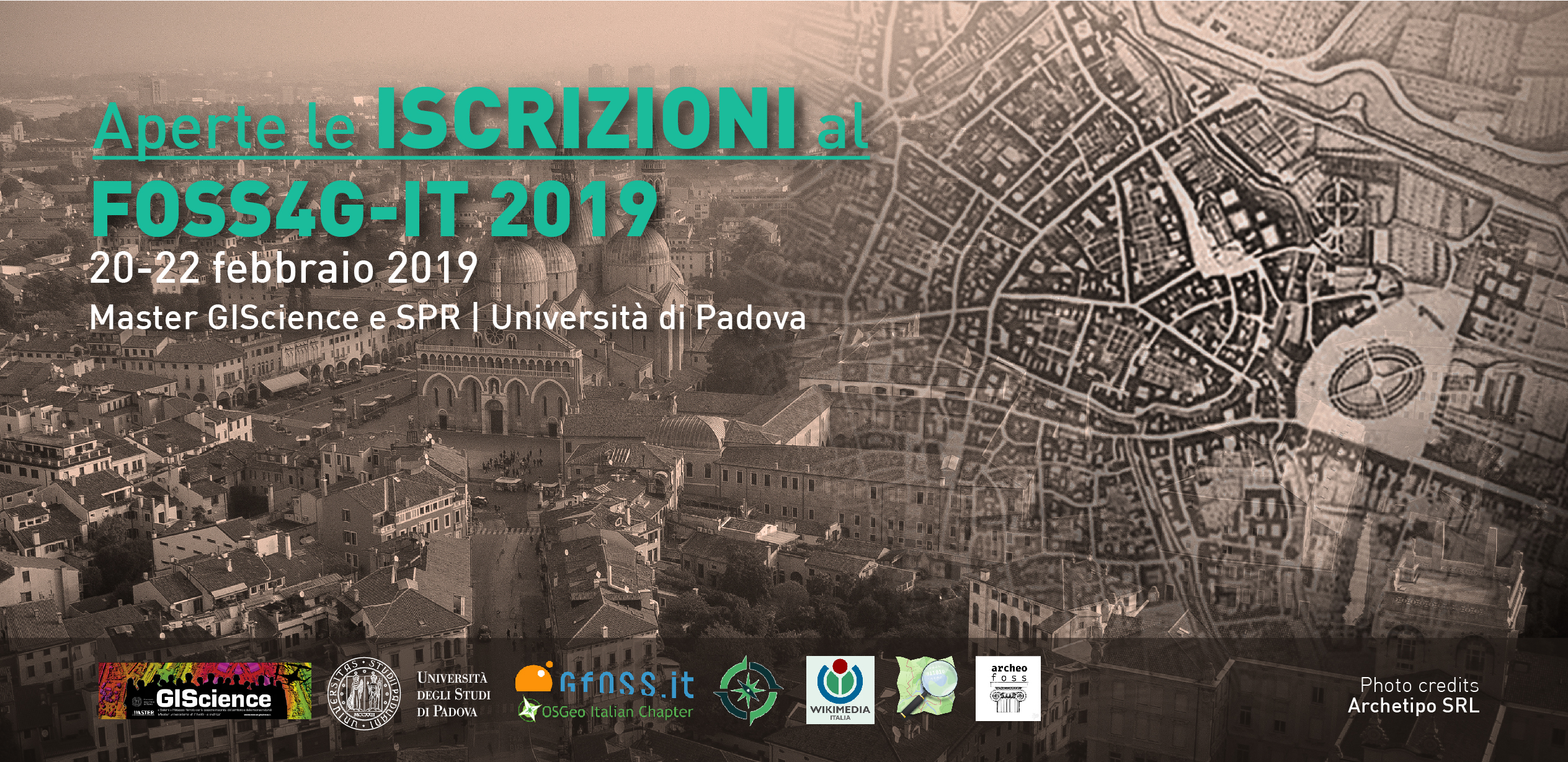 Aperte le iscrizioni al FOSS4G-IT