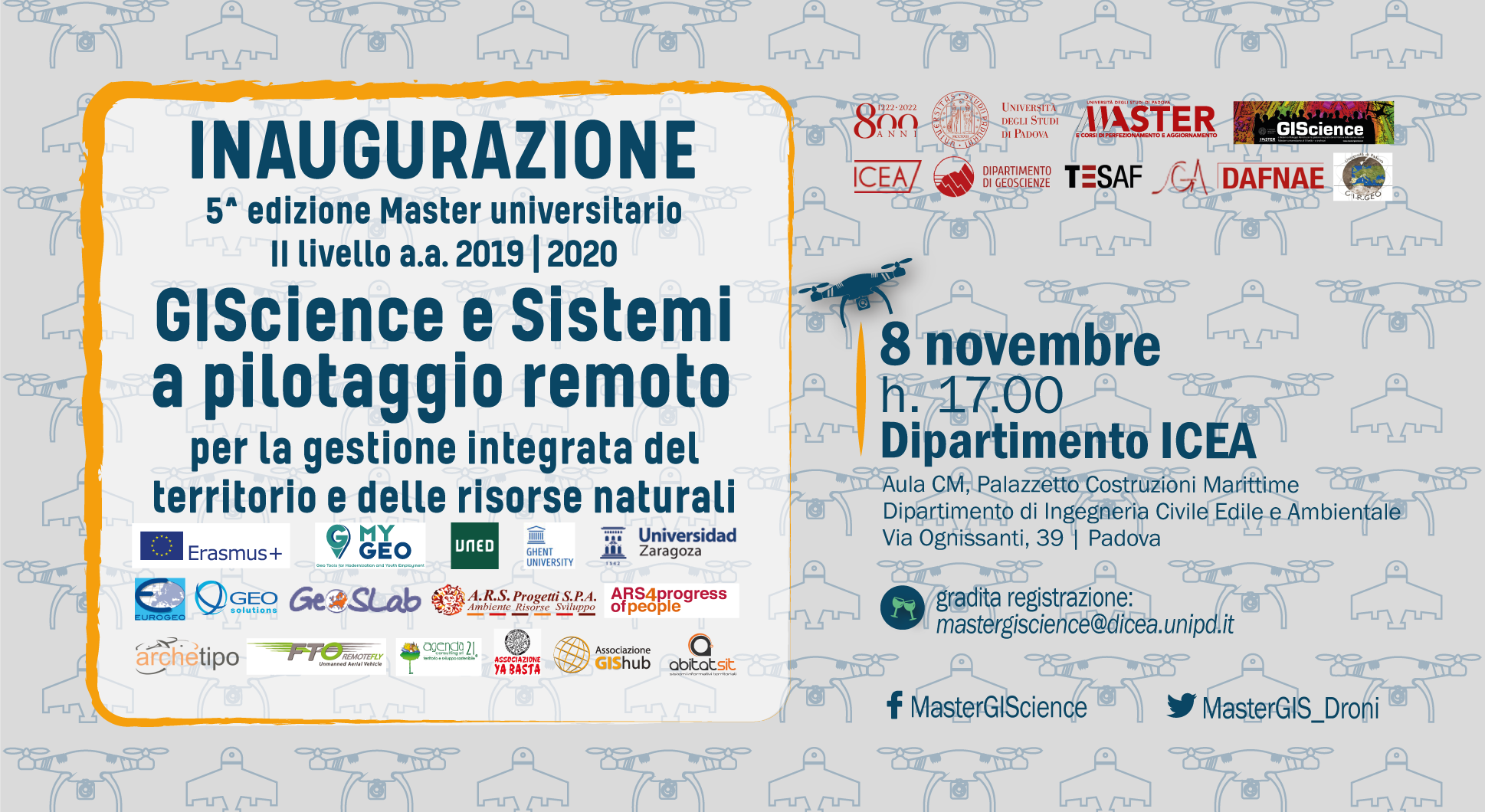 Inaugurazione V Edizione Master Giscience e SPR 2019