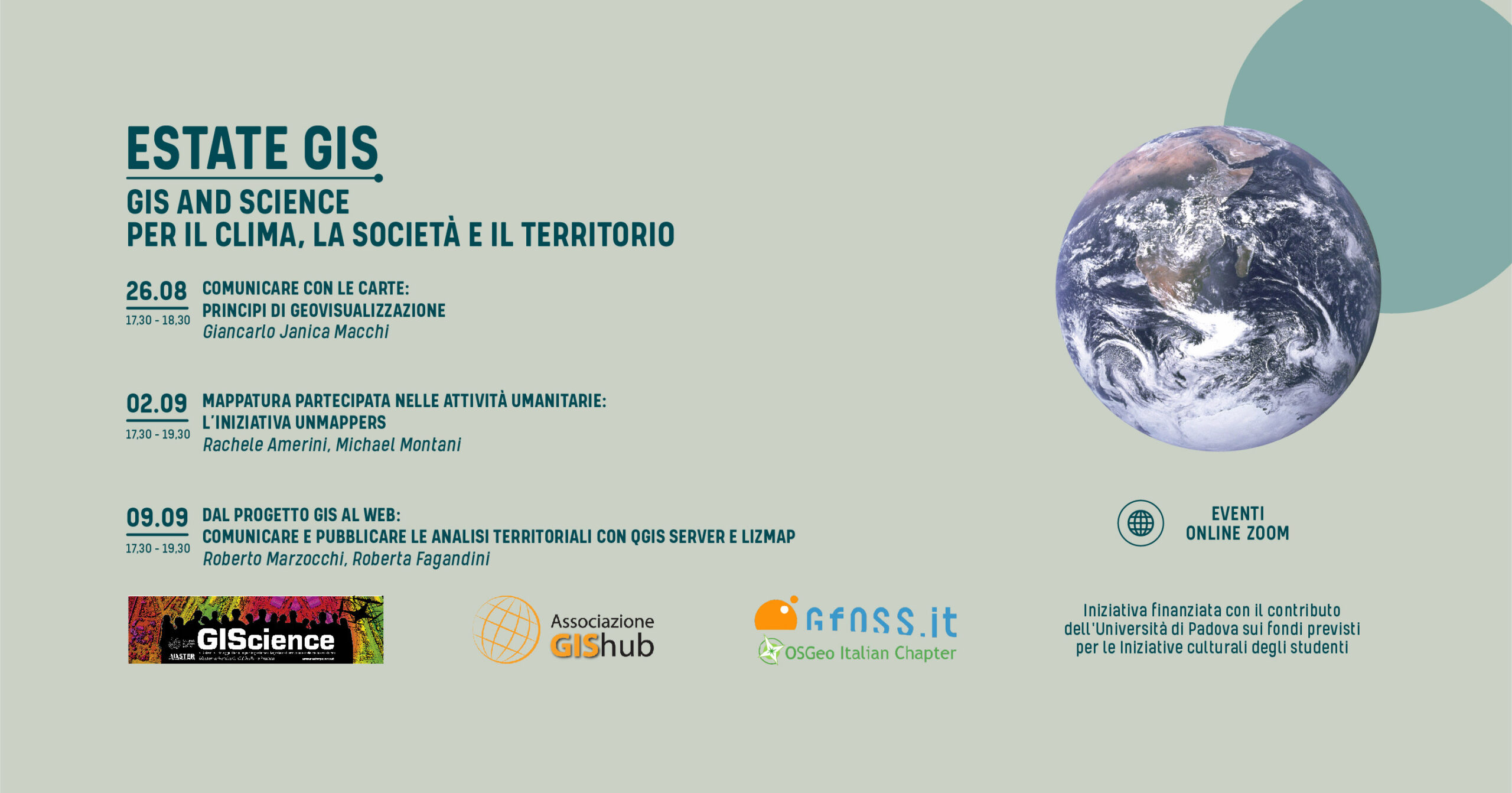 ESTATE GIS 2020 | Continua il ciclo di seminari online per frequentare la GIScience anche d’estate