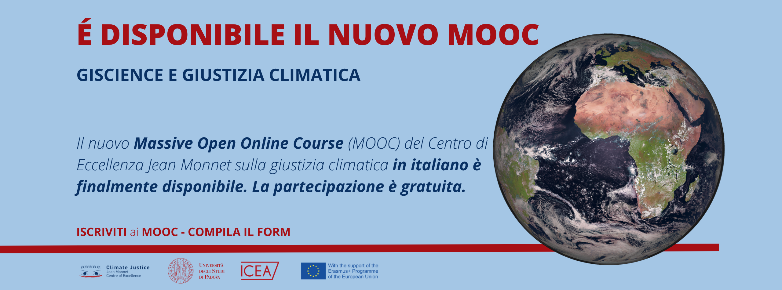 Nuovo MOOC – GIScience e Giustizia Climatica
