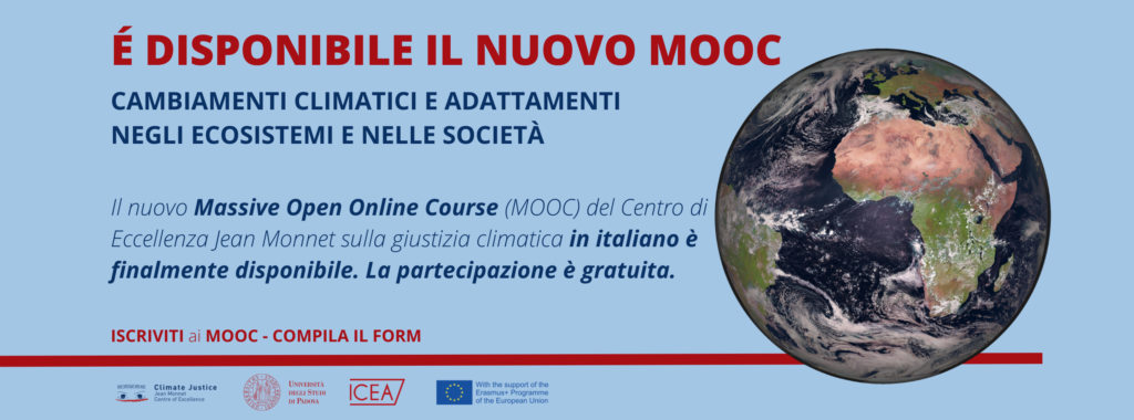 Nuovo MOOC - Cambiamenti climatici e adattamenti negli ecosistemi e nelle società