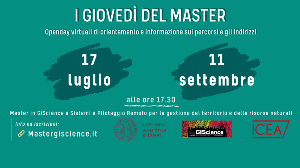 Open Day - I giovedì del Master in GIScience e SPR