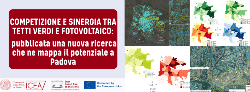 Competizione e sinergia tra tetti verdi e fotovoltaico: pubblicato il nuovo studio su Padova (con un occhio all'equità sociale)
